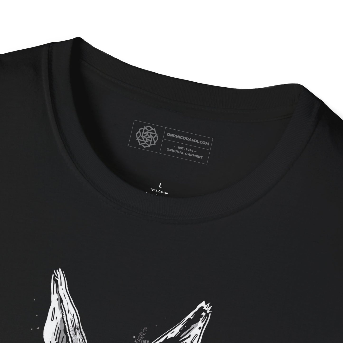 Distressed Rabbit T-Shirt – Gothic Animal Illustration Tee