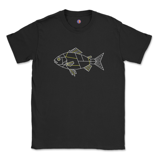 Geometric Fish T-Shirt - Minimal Angler Graphic Tee