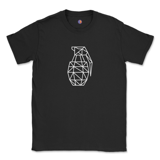 Geometric Grenade T-Shirt - Minimalist Military Graphic