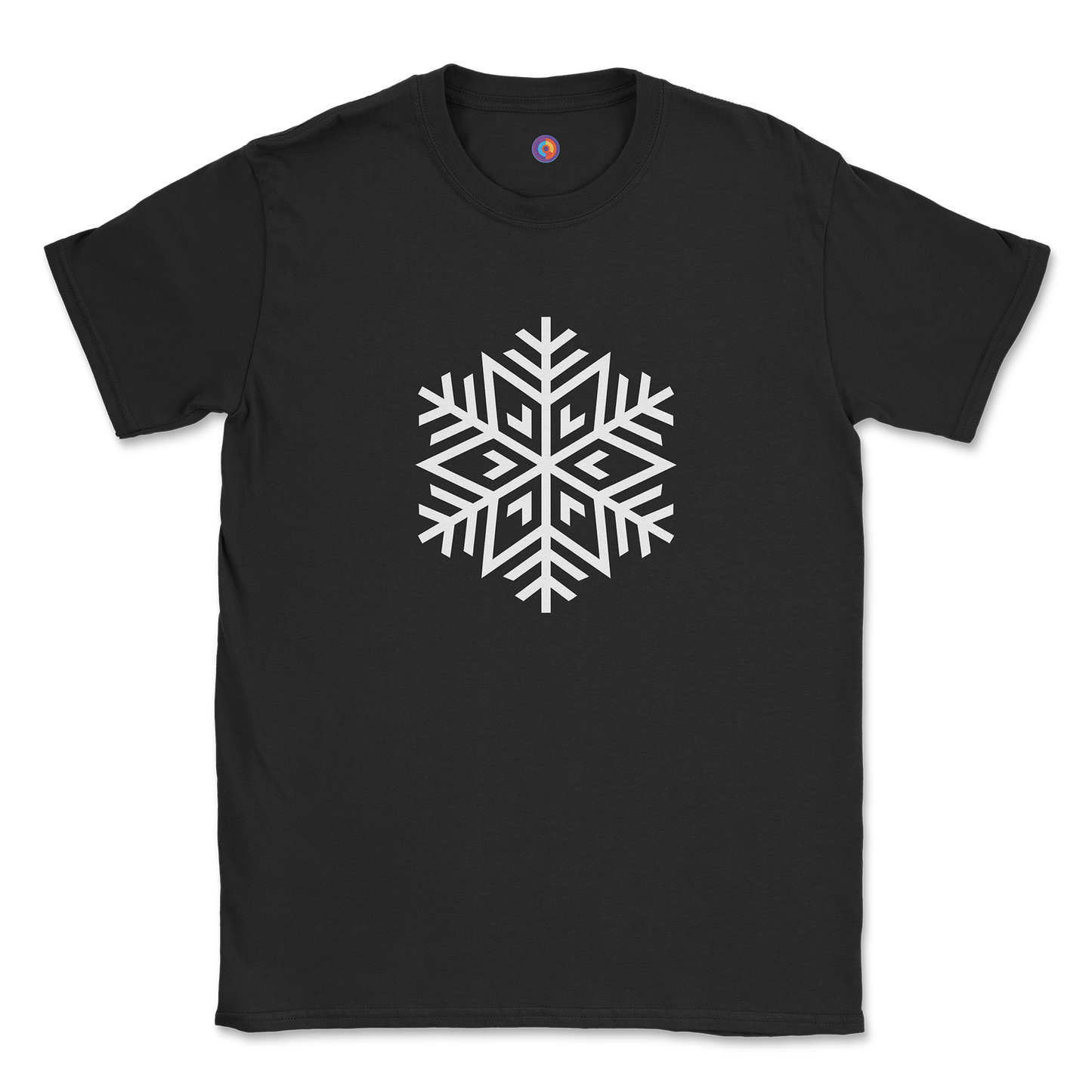 Geometric Snowflake T-Shirt – Abstract Line Art Symbol