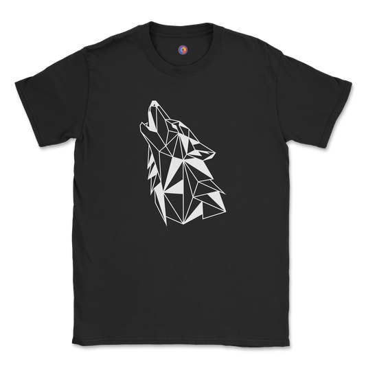 Geometric Wolf T-Shirt – Low Poly Howling Wolf Graphic
