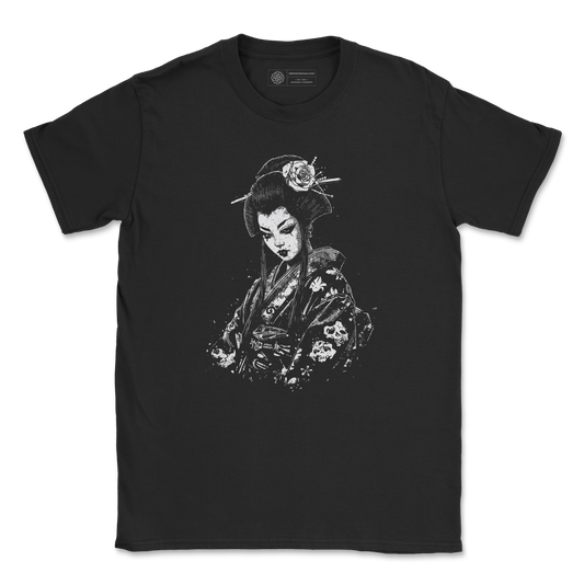 Gothic Geisha T-Shirt – Dark Japanese Illustration Tee