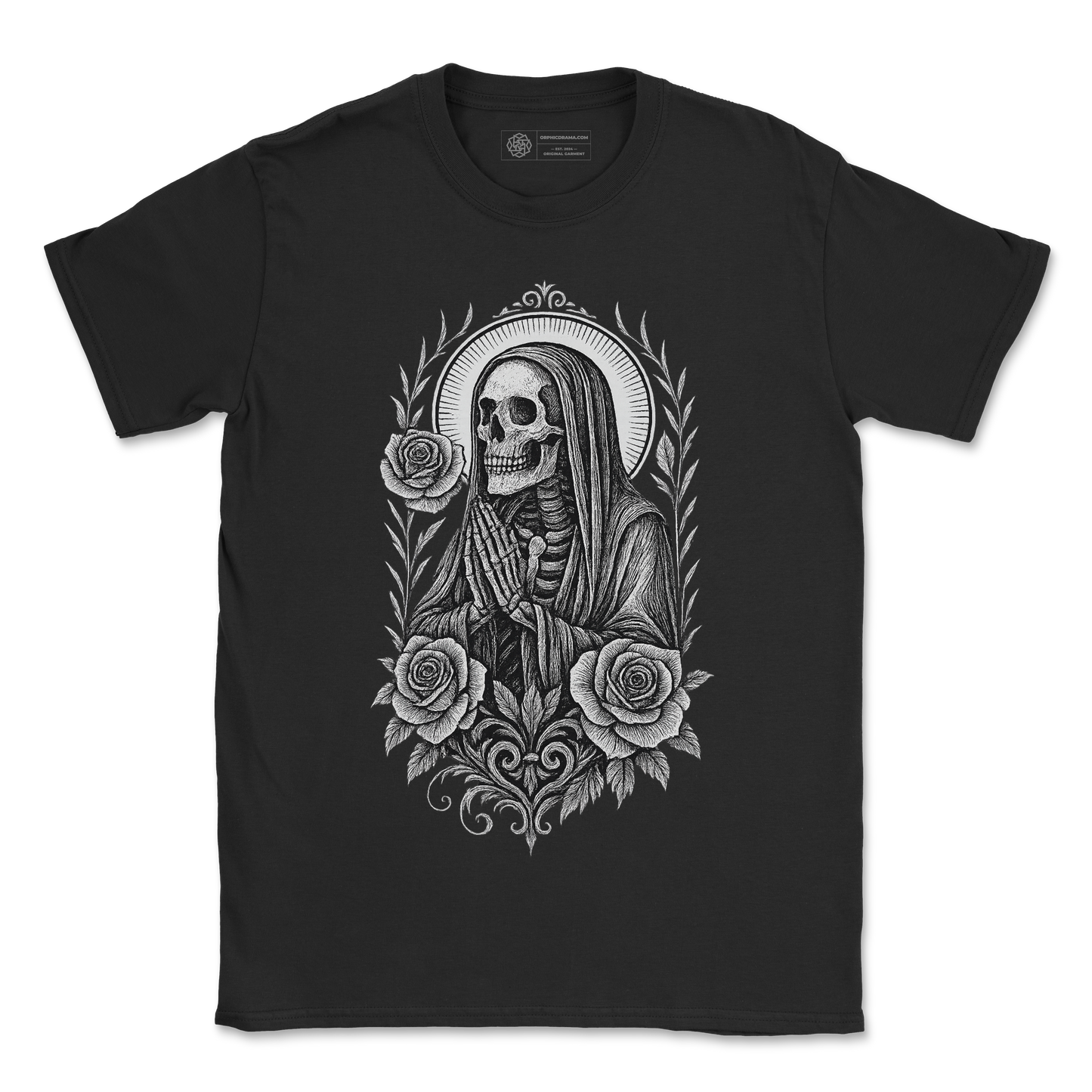 Gothic Saint Skeleton T-Shirt
