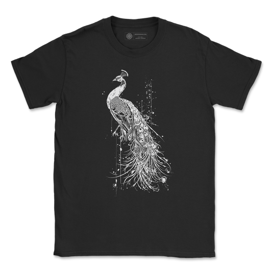 Peacock T-Shirt – Grunge Linework Illustration