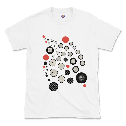 Halftone Rings – Abstract Circles T-Shirt
