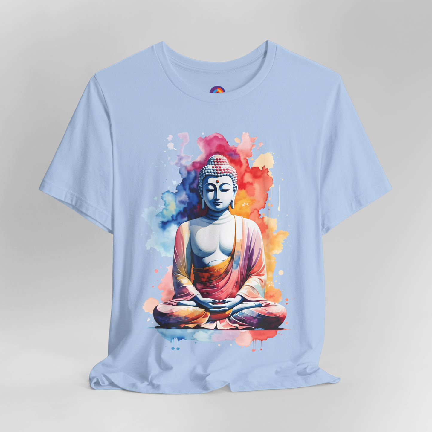 Serenity in Watercolor - Meditating Buddha T-Shirt