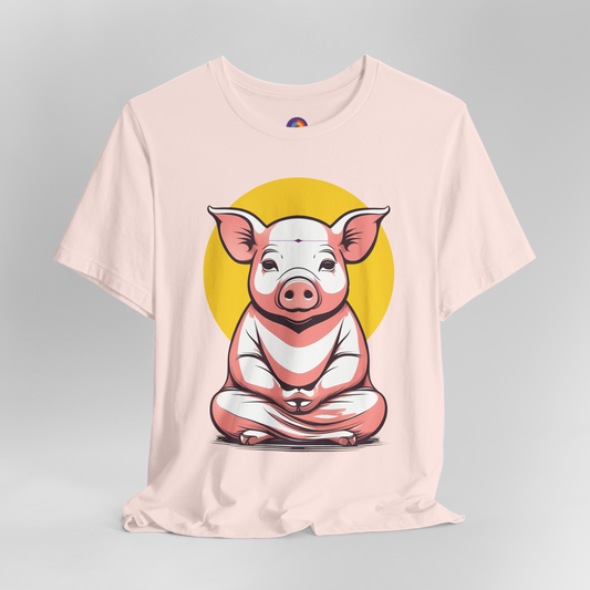 Piggy Zen - Meditating Pig T-Shirt