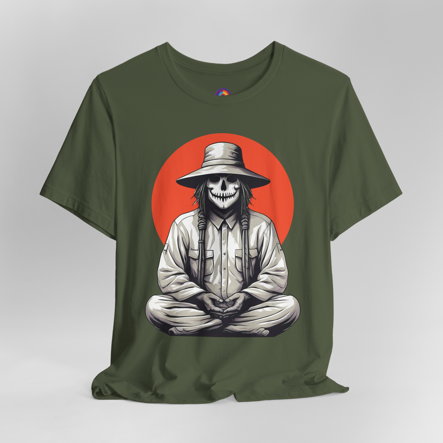 Harvest Moon Meditation - Meditating Scarecrow T-Shirt