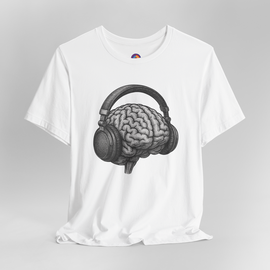 Brain With Headphones T-Shirt
