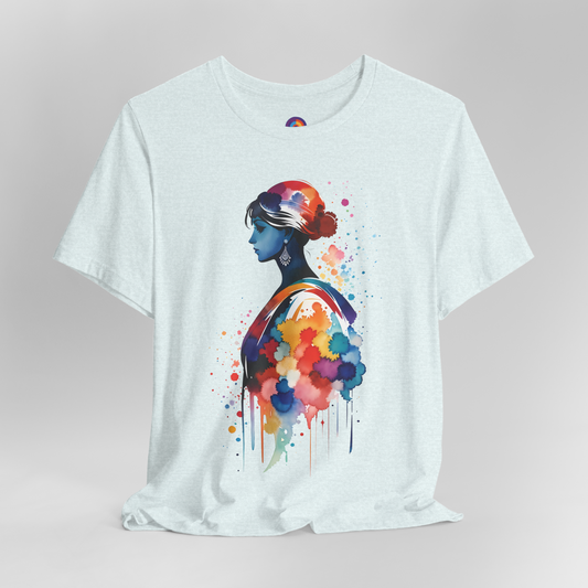 Serene Profile - Watercolor Painting T-Shirt