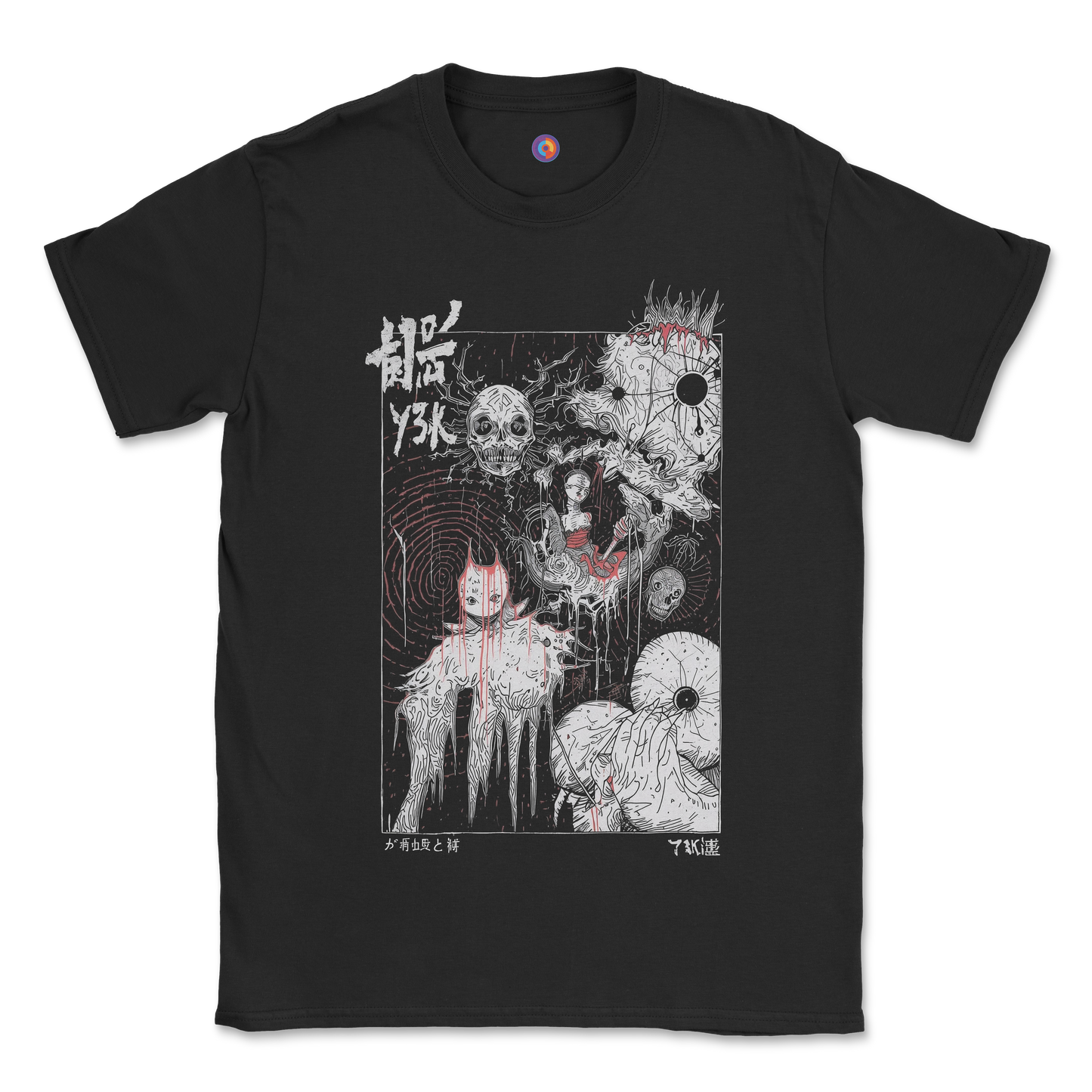 Y3K Horror Streetwear T-Shirt – Japanese Style Chaos Art