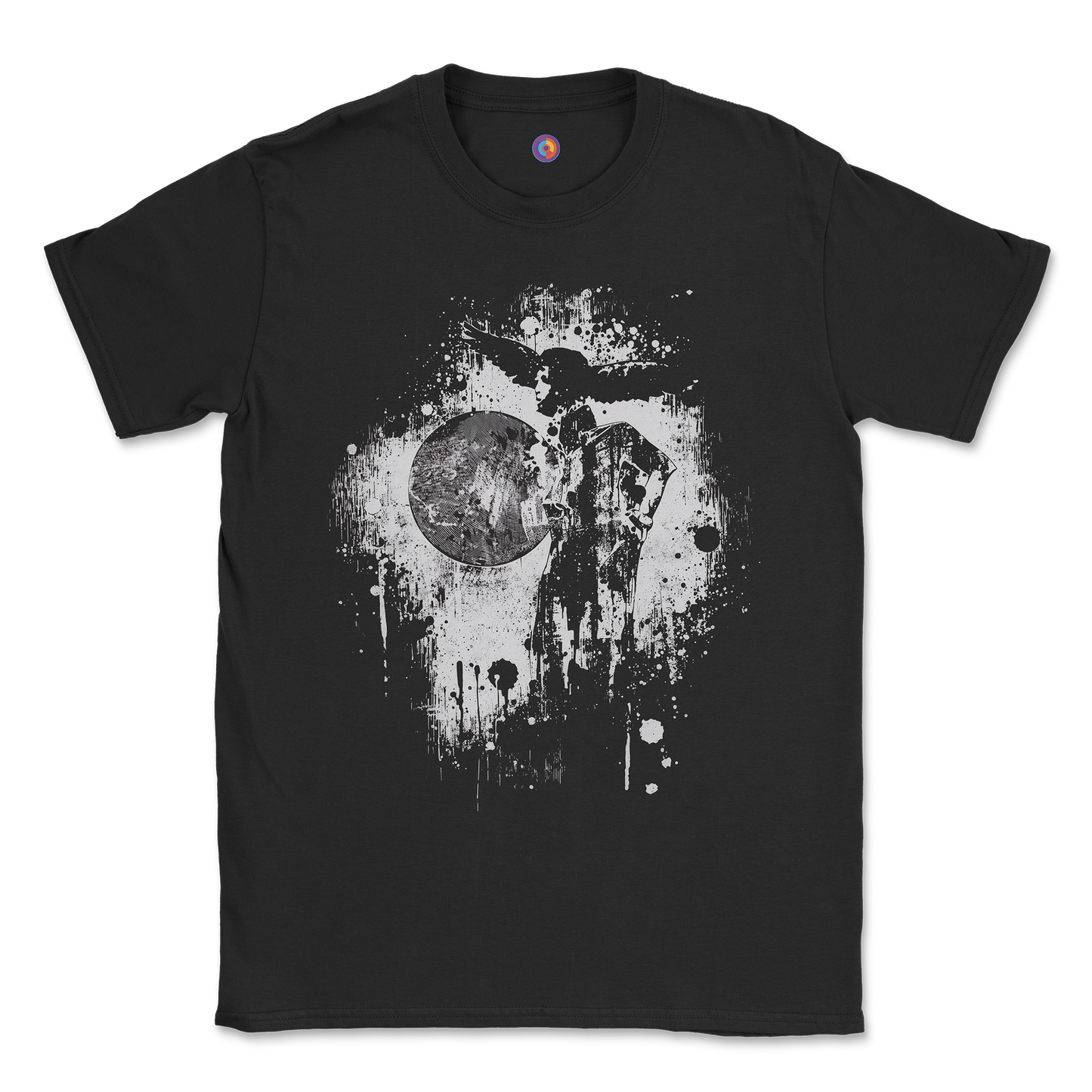 Lunar Collapse – Abstract Grunge Art T-Shirt