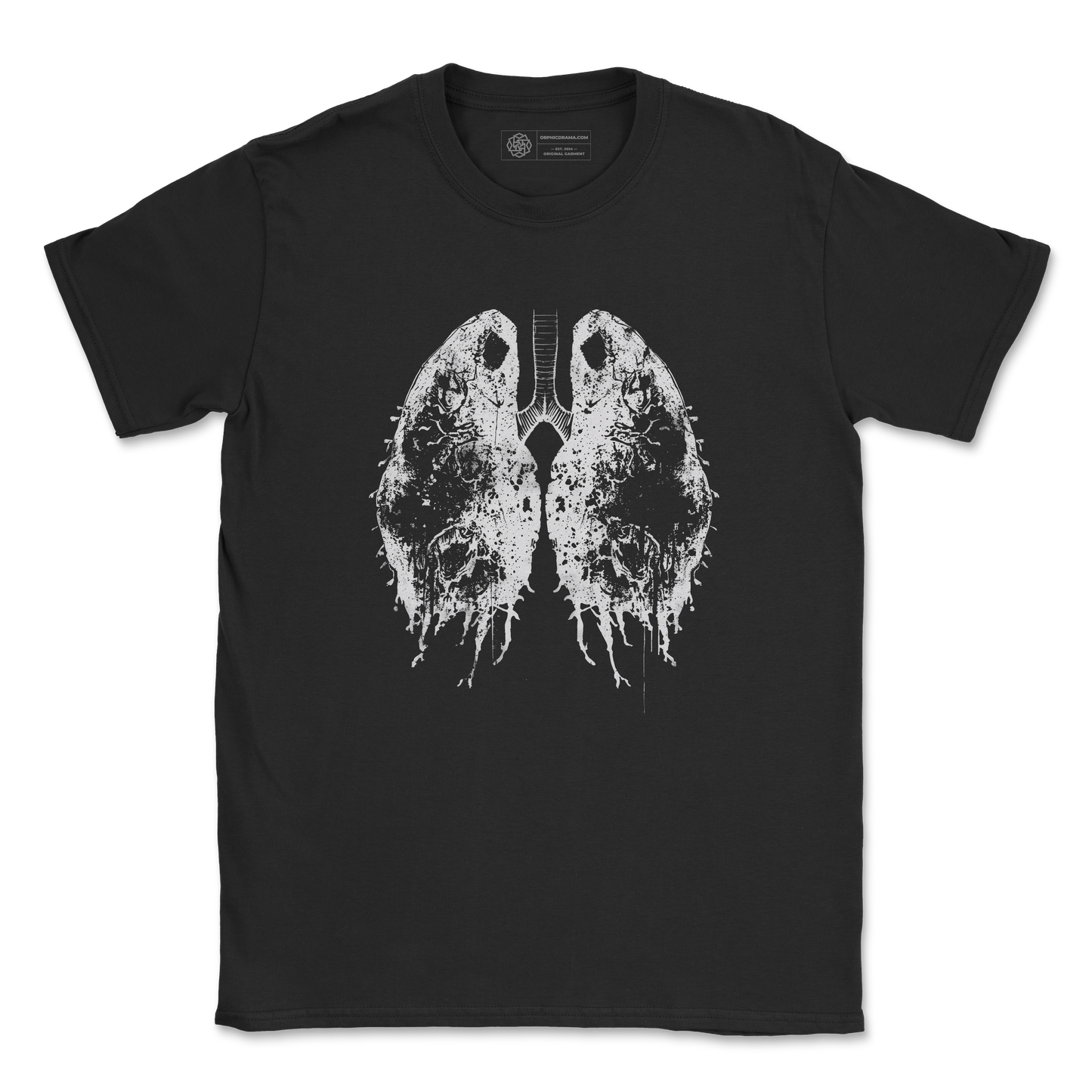 Lungs T-Shirt - Dark Anatomical Graphic Tee