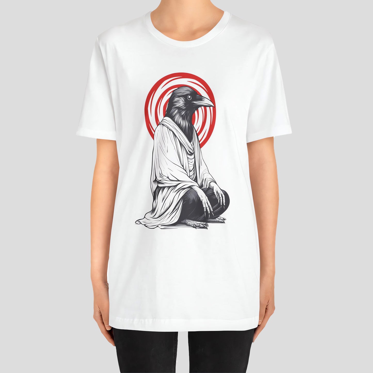 Feathered Zen - Meditating Crow T-Shirt