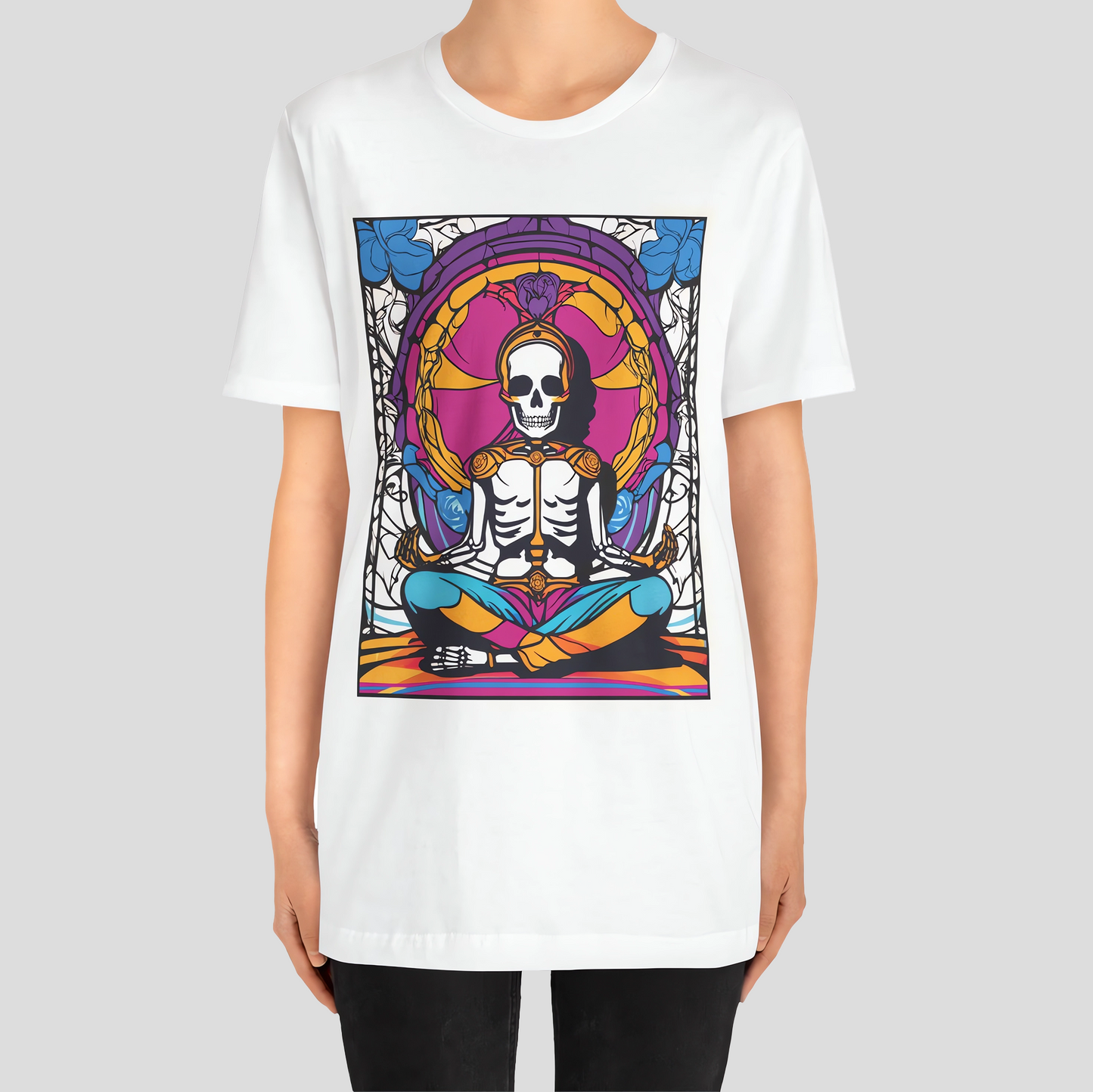 Skeletal Serenity - Meditating Skeleton T-Shirt