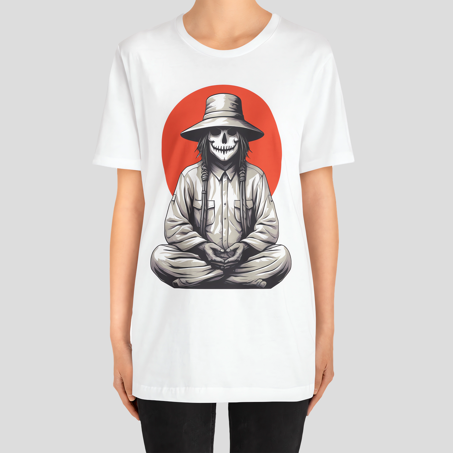 Harvest Moon Meditation - Meditating Scarecrow T-Shirt