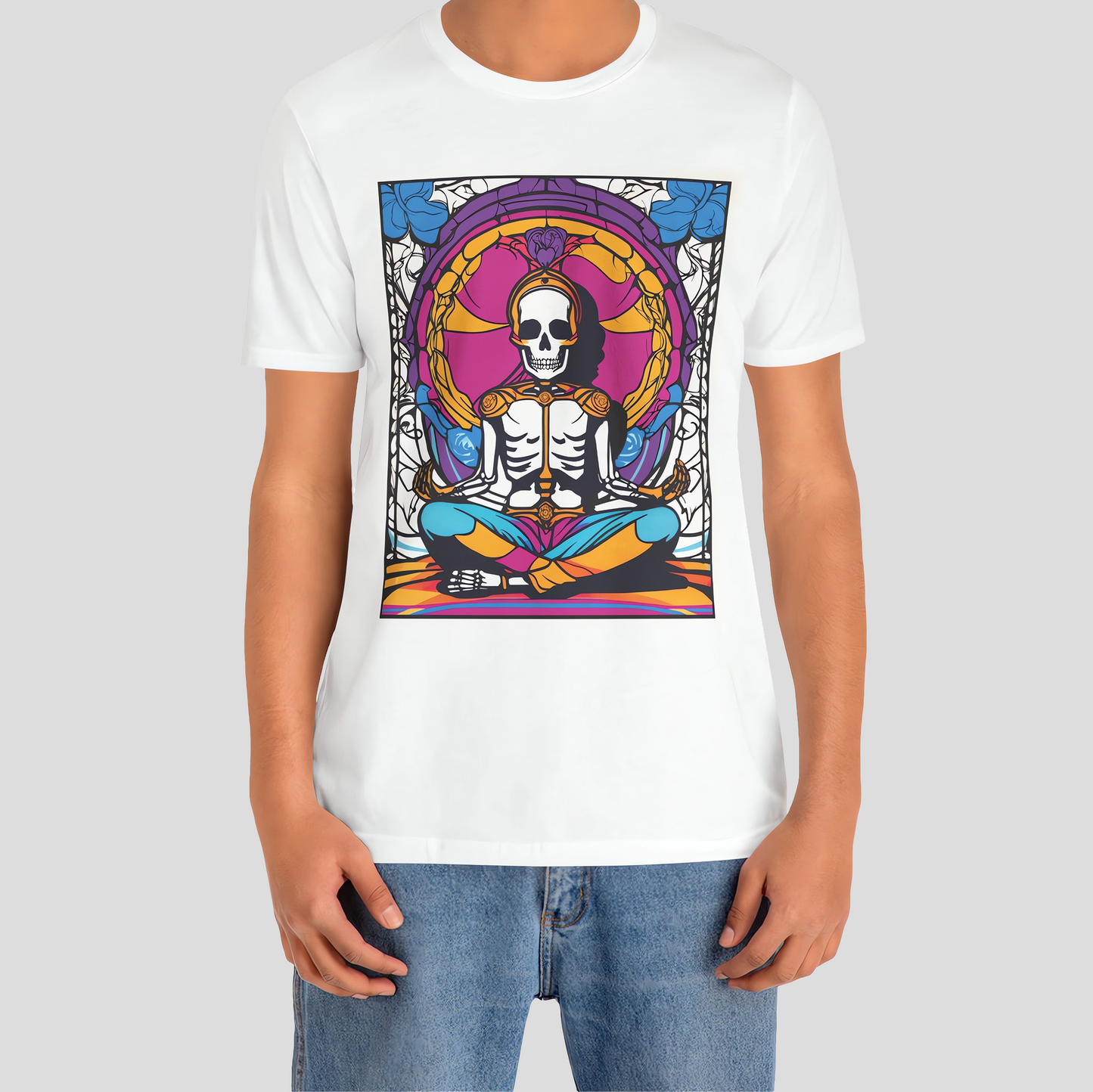 Skeletal Serenity - Meditating Skeleton T-Shirt