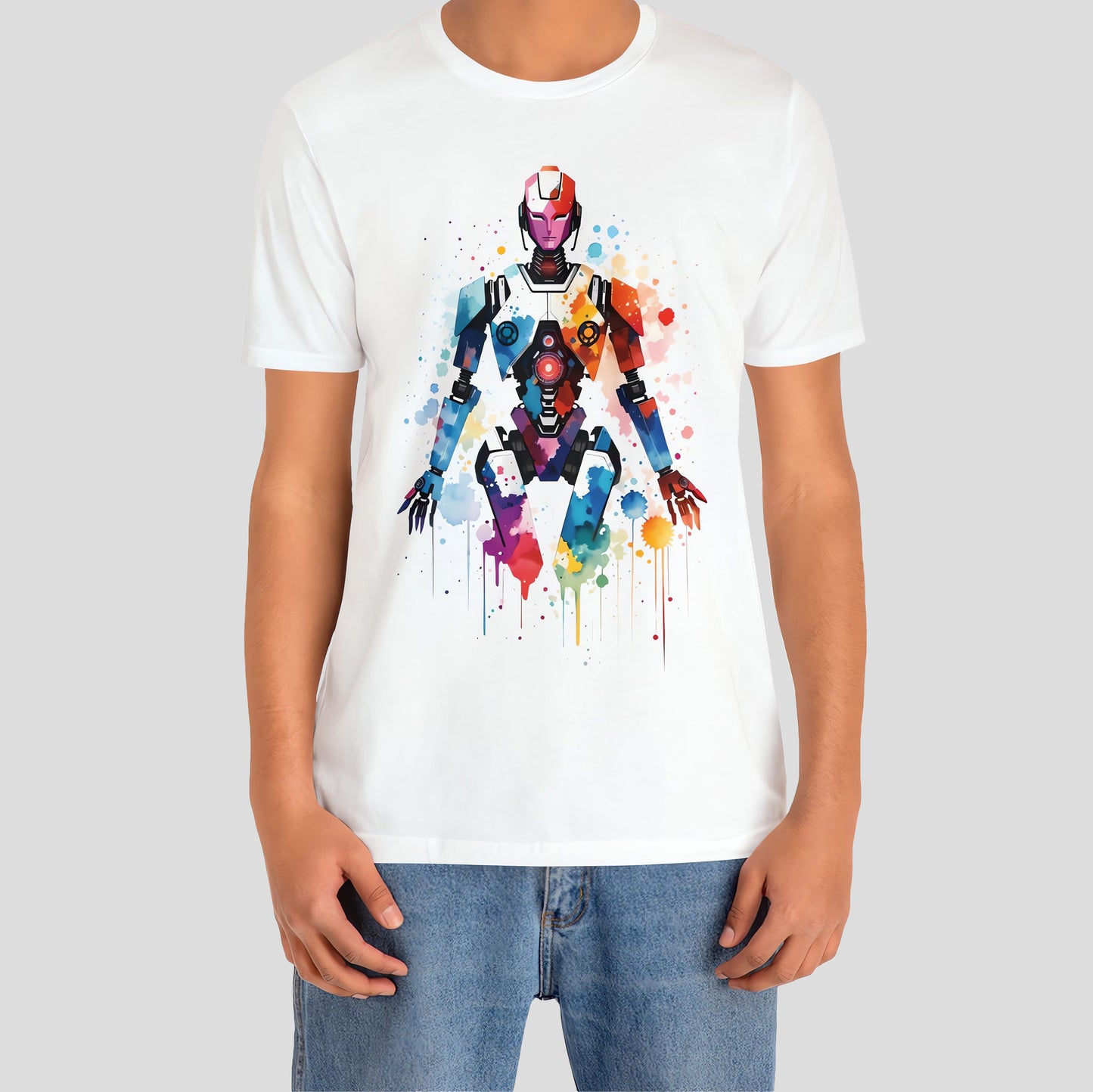 Celestial Circuitry - Astral Travel Robot T-Shirt