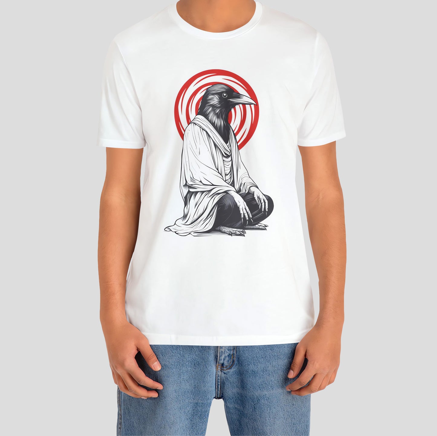 Feathered Zen - Meditating Crow T-Shirt