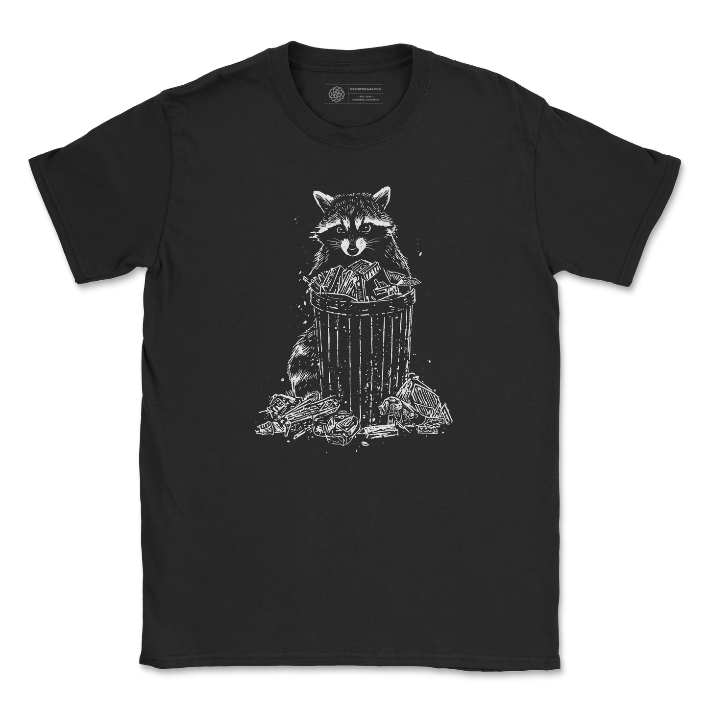 Raccoon T-Shirt – Trash Panda Illustration