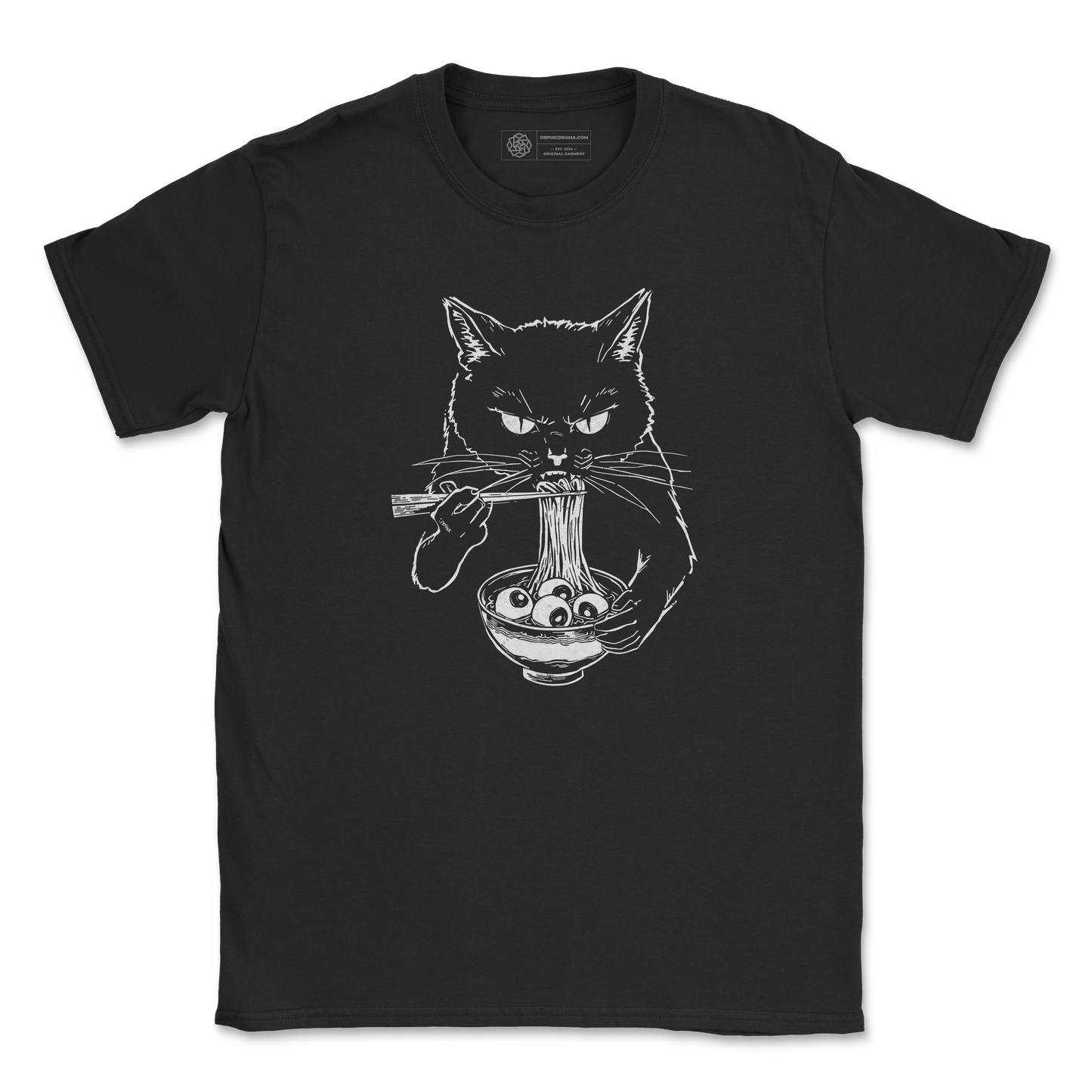Ramen Cat T-Shirt - Eyeball Ramen Graphic