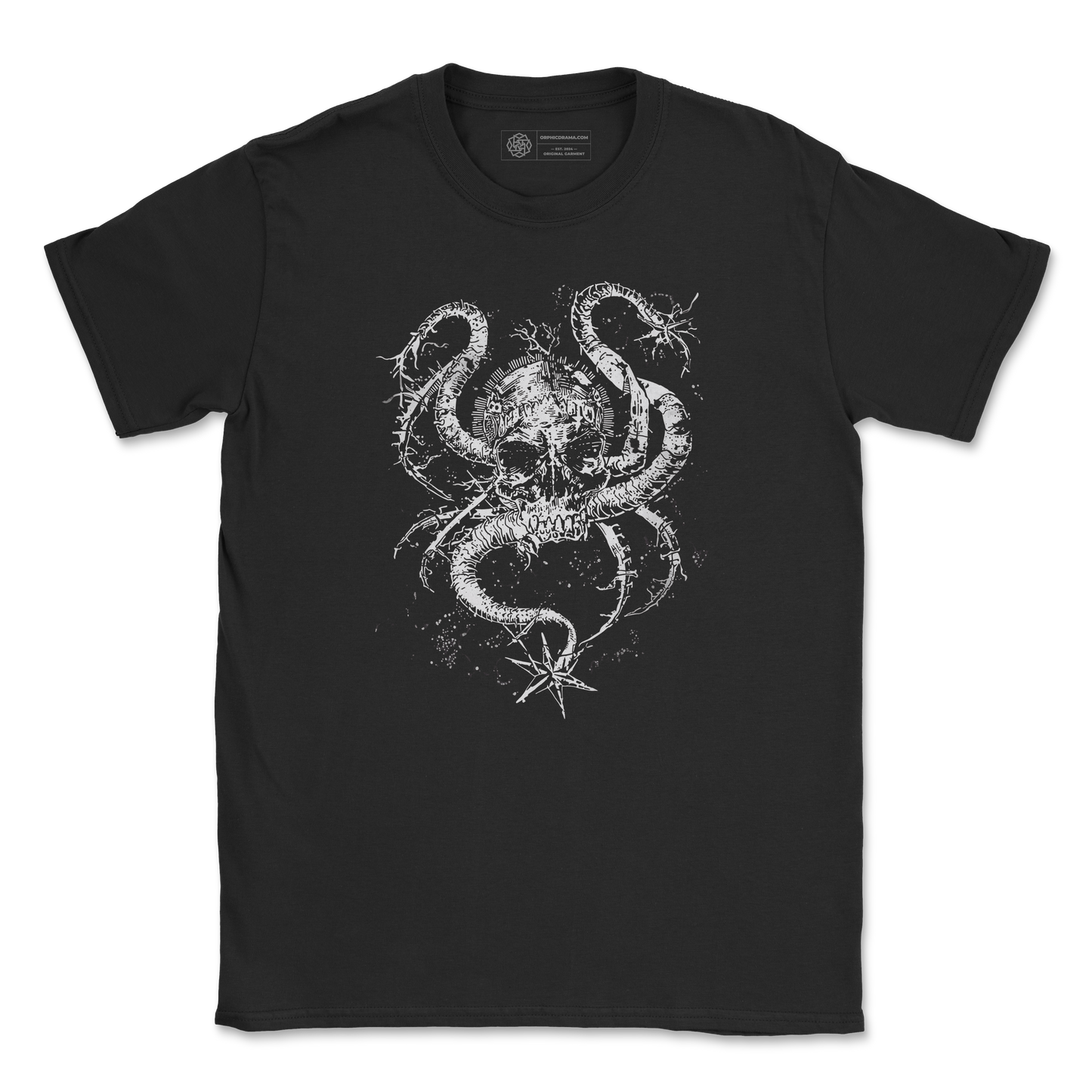 Skull & Tentacle T-Shirt – Gothic Octopus Graphic Tee