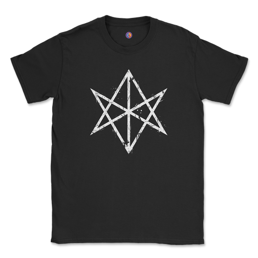 Unicursal Hexagram T-Shirt – Distressed Occult Symbol Tee