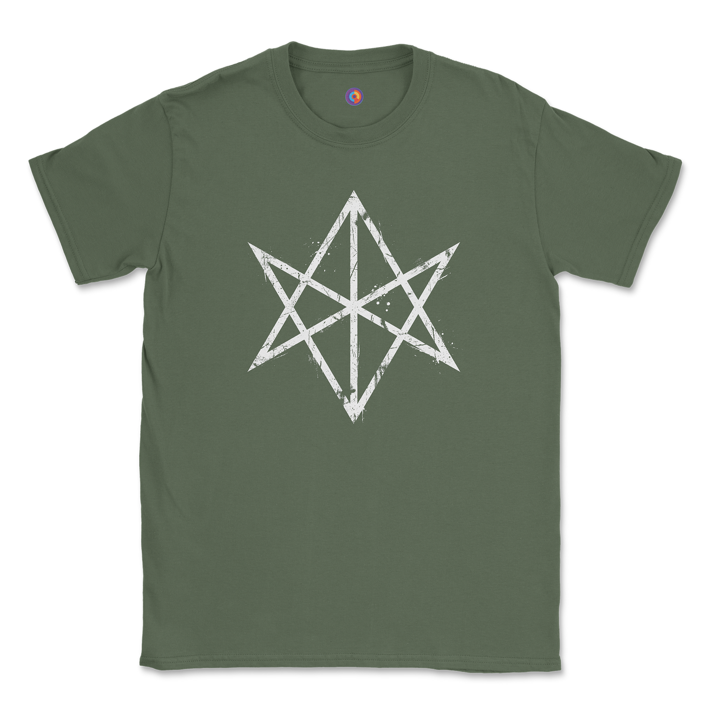 Unicursal Hexagram T-Shirt – Distressed Occult Symbol Tee