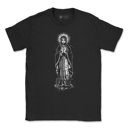 Virgin Mary T-Shirt – Gothic Religious Illustration