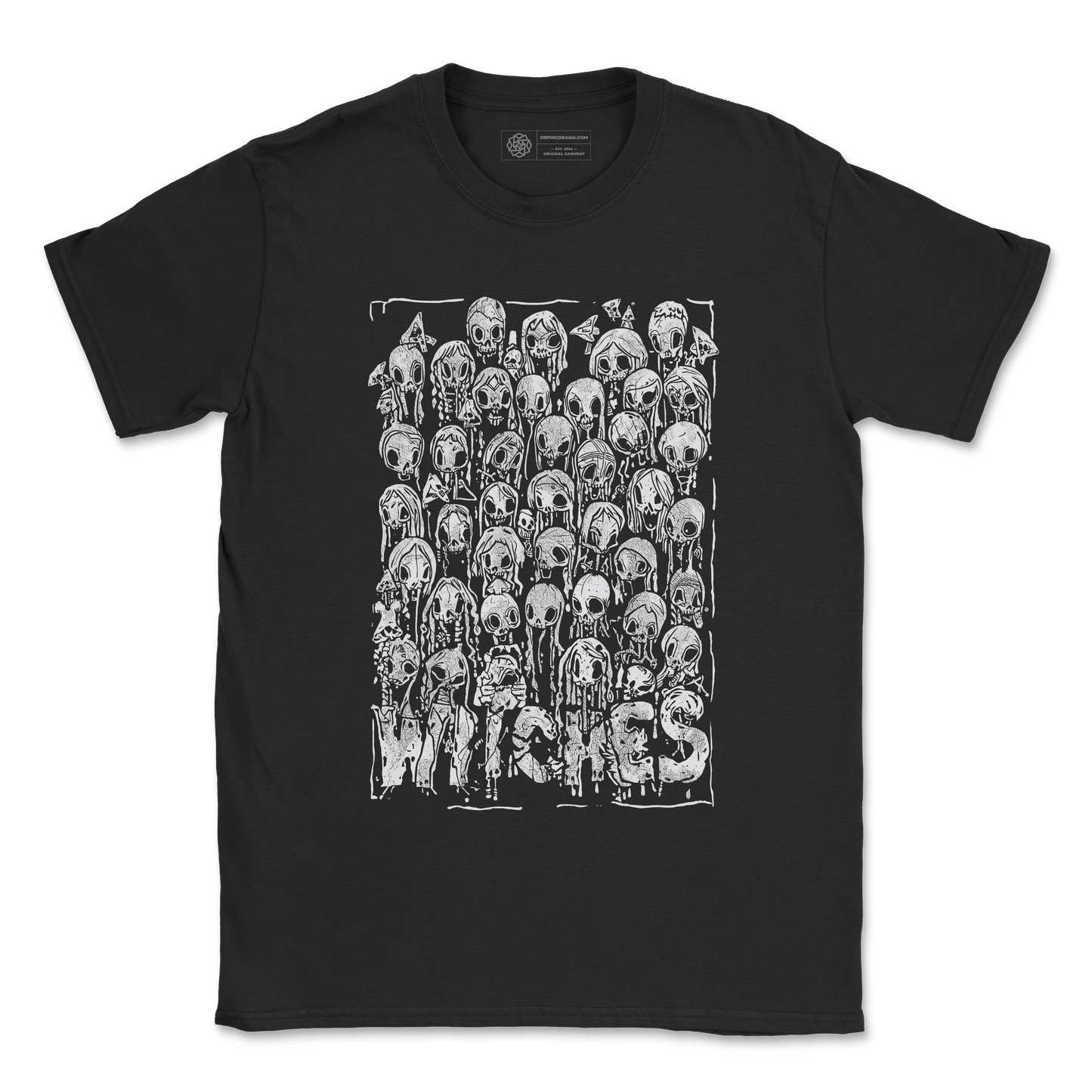 Witches T-Shirt - Distressed Dark Skull Horror Graphic