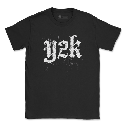 Y2K Gothic Grunge T-Shirt – Distressed Old English Design