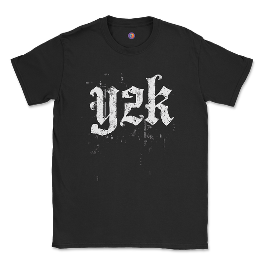 Y2K Gothic Grunge T-Shirt – Distressed Old English Design