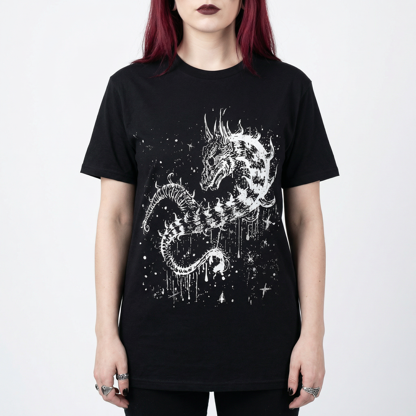 Chaos Dragon T-Shirt – Occult Grunge Aesthetic