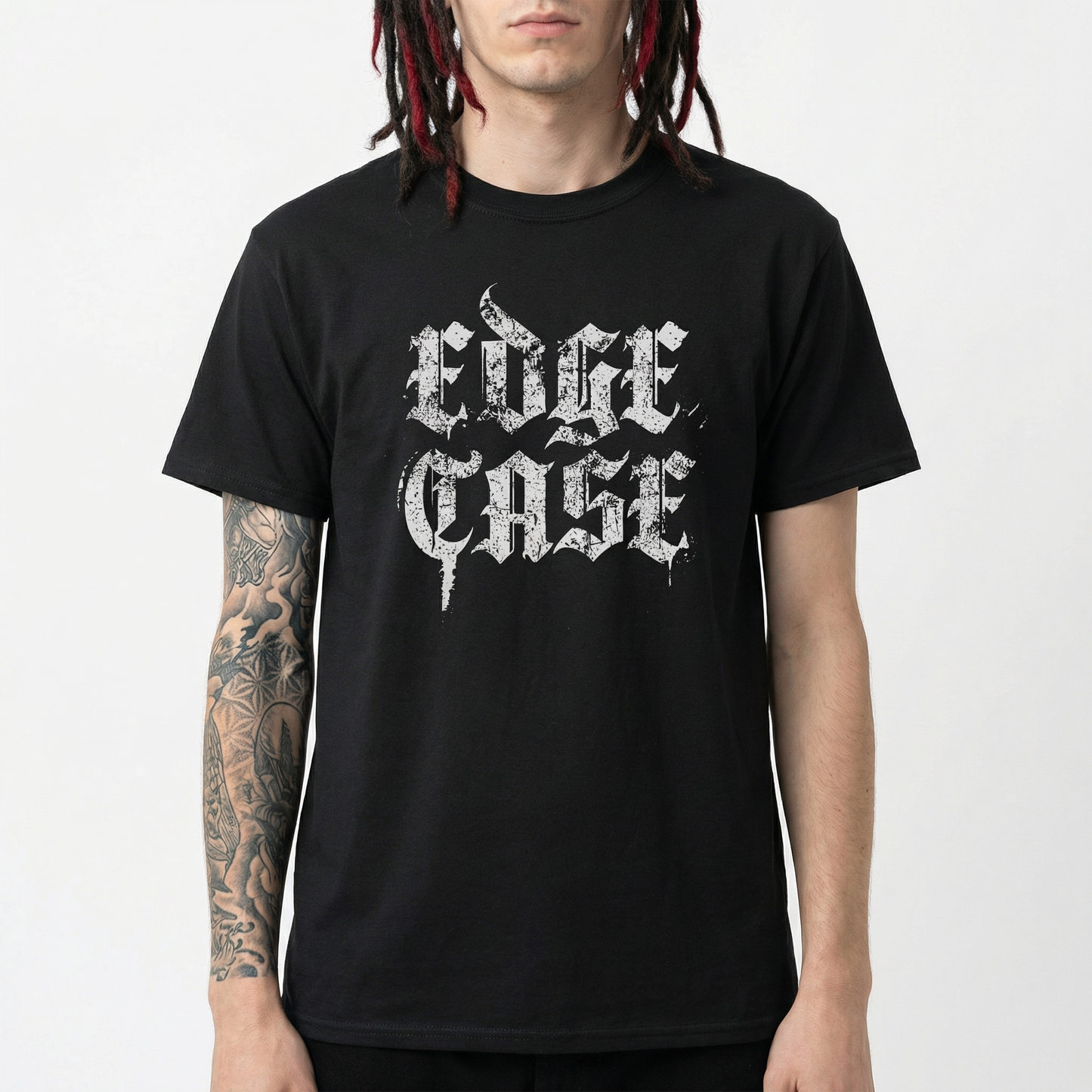 Edge Case T-Shirt - Gothic Script Graphic Tee