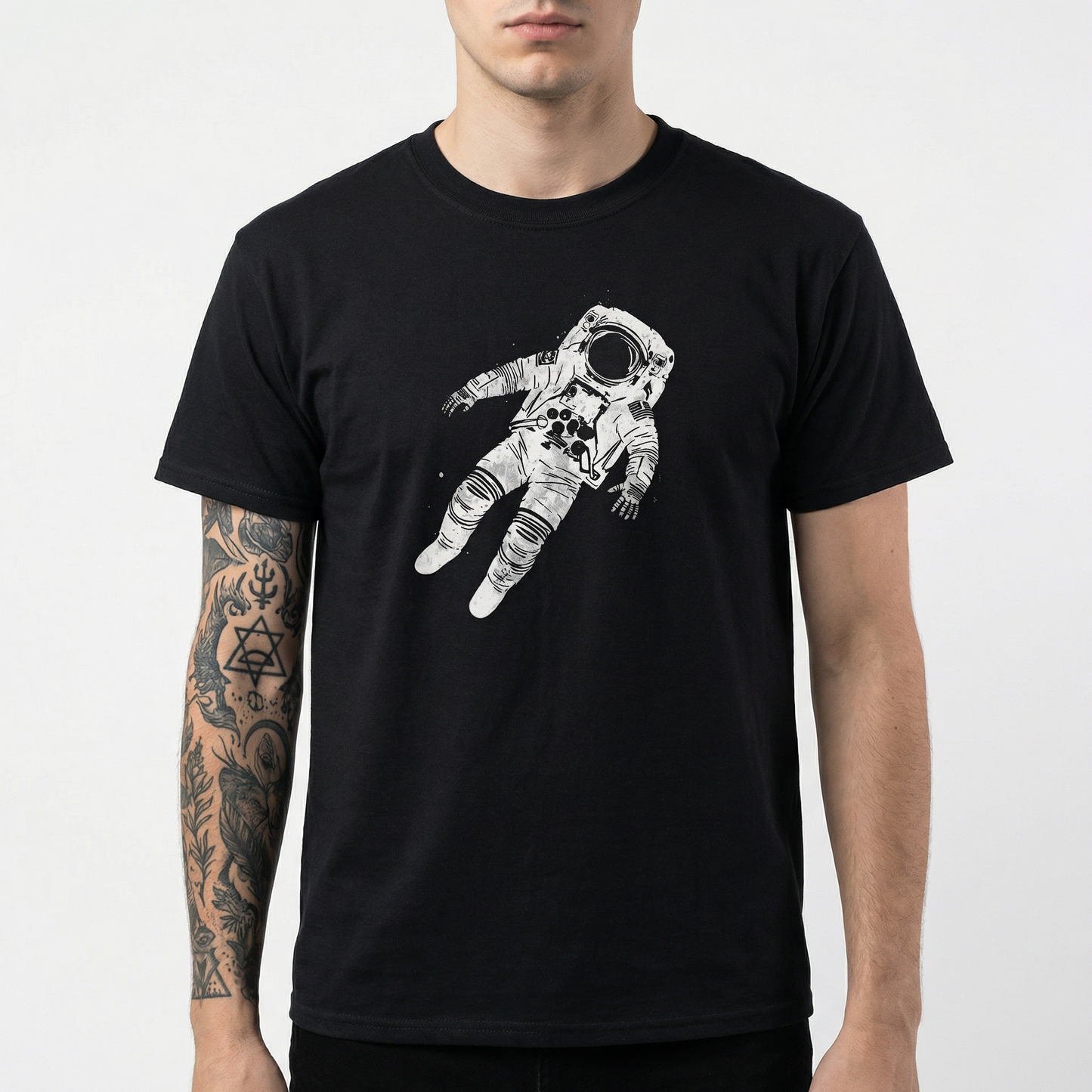 Floating Astronaut T-Shirt - Vintage Space Graphic Tee