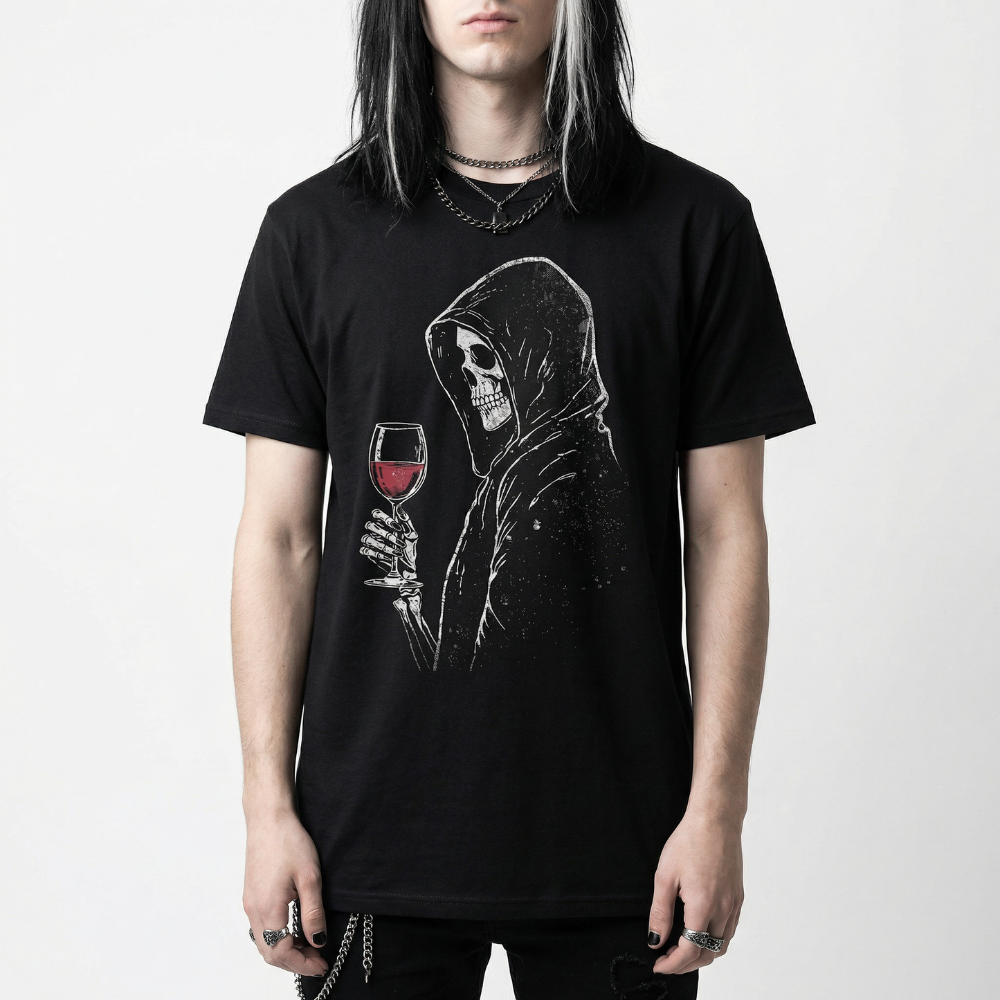 Grim Reaper Wine T-Shirt