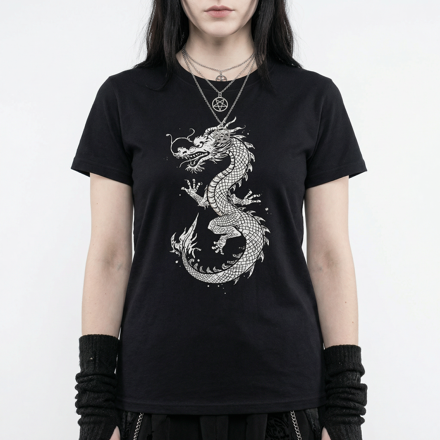 Dragon T-Shirt - Grunge Mythic Dragon Graphic Tee