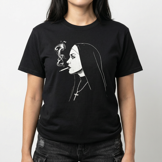 Smoking Nun – Y2K Grunge T-Shirt