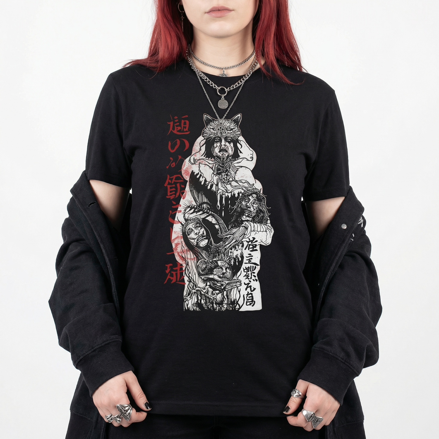 Tanuki Spirit T-Shirt - Dark Occult Graphic Tee