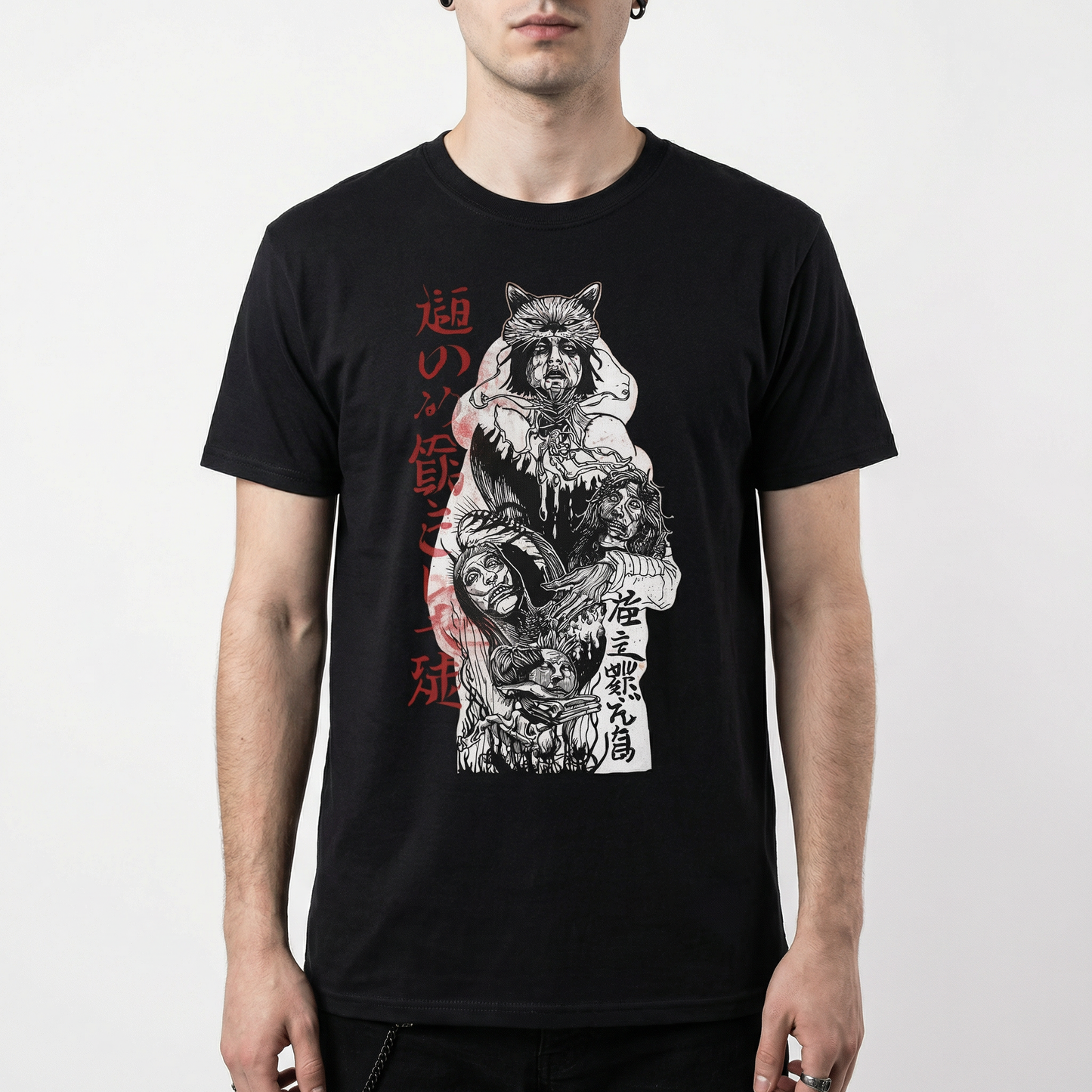 Tanuki Spirit T-Shirt - Dark Occult Graphic Tee