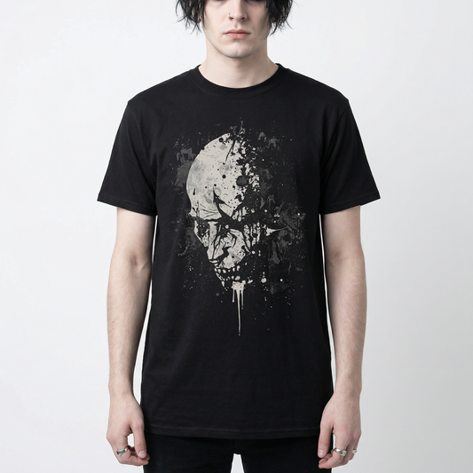 Vintage Gothic Vampire T-Shirt – Dark Aesthetic Horror Art