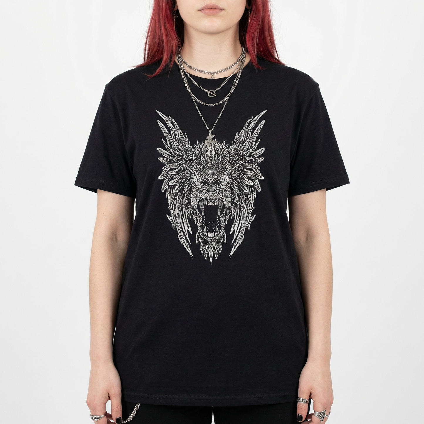 Winged Demon T-Shirt – Dark Grunge Illustration