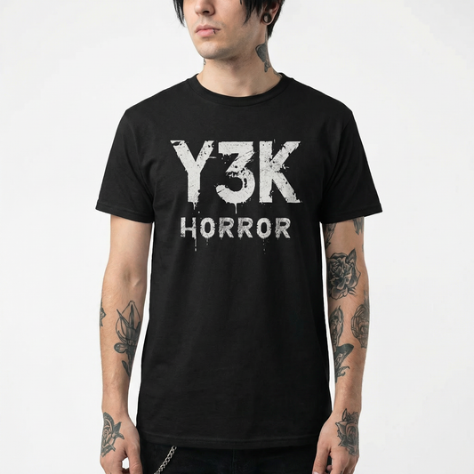 Y3K Horror T-Shirt — Retro Apocalyptic Horror Graphic